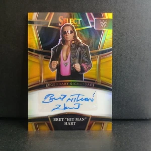2023 Select WWE Bret "Hit Man" Hart Legendary Signatures Gold Prizm Auto /10 - Bild 1 von 4