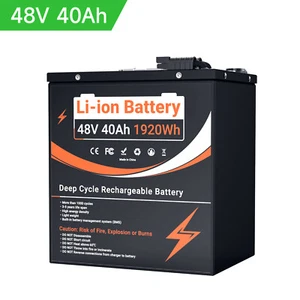 LiFePO4 Akku 48V 40Ah Lithium Batterie für RV Solaranlage Wohnmobil Boot Mit BMS - Bild 1 von 9