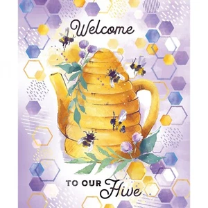 Welcome To Our Hive Quilt Fabric Panel 36"x 44/45" - Picture 1 of 4