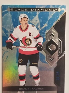 2022-23 UD Black Diamond Blue Brady Tkachuk /25 #BDB-BT Montreal - Imagen 1 de 2