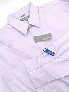 🇺🇲 New Kenneth Cole Mens 17.5x35 Reaction Slim Fit Shirt Purple Stripe - Picture 1 of 7