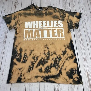 Street Fighterz Wheelies Matter Motorcycle Drag Racing T Shirt Mens Small Tee - Picture 1 of 8