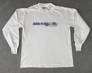 Vintage San Diego Rock N Roll Marathon T Shirt Mens Medium 2000 Y2K - Picture 1 of 8