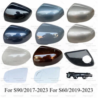 Cubierta de espejo retrovisor lateral conductor pasajero coche para Volvo S60 S90 2019-2024 Foto 1 de 4