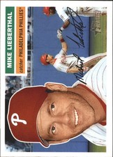 2005 Topps Heritage Philadelphia Phillies Baseball Card #46 Mike Lieberthal