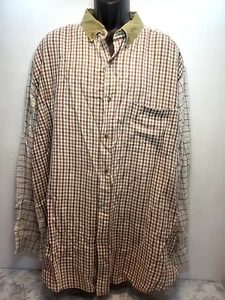 Camisa 100% Algodón FUERA DE CARÁCTER Verde Rojo y Blanco Rayas 2X Grande Alta - Imagen 1 de 6