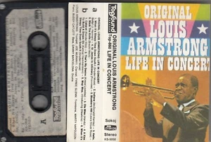 ORIGINAL LOUIS ARMSTRONG LIFE IN CONCERT RARE CASSETTE TAPE YUGOSLAVIA - Picture 1 of 1