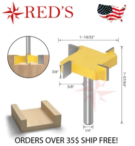 REDS Y74735-4 - 1-19/32" Dia X3/8 L Spoilboard Surfacing Router Bit 1/4" Shank - Picture 1 of 1