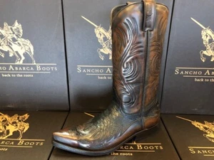 Sancho Boots Style 6732 Leather Western Cowboy Boots with Rubber sole - Picture 1 of 2