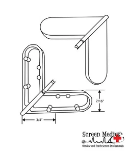 Pella Screen Frame Corner, 3/4" x 7/16", Champagne Plastic - 12 pack - Picture 1 of 3