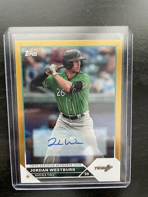 2023 Topps Pro Debut Jordan Westburg Gold FOIL Auto #'d /50 PD-143 4/50 - Image 1 of 4