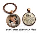 Double Sided Custom Photo Mom Definition Mothers Day Necklace or Keychain Charm