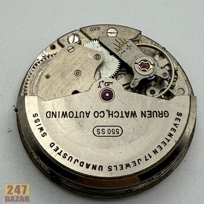 Gruen 550SS Autowind 17J Good Balance AS IS Parts or Repair - Image 1 of 4