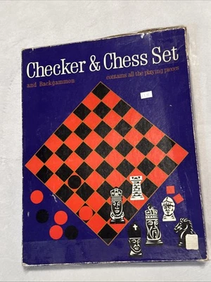 Juego de ajedrez y ajedrez Whitman vintage nº 4812 completo de 1963 Foto 1 de 3