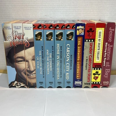 Vintage Roy Rogers VHS Tapes LOT Of 11 ,VTG Cowboy Western Movies Foto 1 de 4