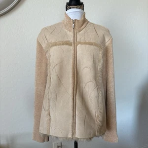 Lisa International Women’s Cream artificial suede . L - Picture 1 of 6
