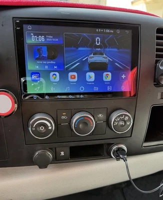 Radio estéreo para automóvil Carplay GPS navegación FM 8" para GMC Sierra 1500 2008-2013 Android 13 Foto 1 de 4