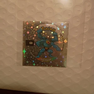 2023 TAZO POKEMON Sticker #068 MACHAMP Kanto Pogs PERU Edition FOIL Sticker Only - Picture 1 of 4