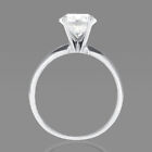 Solitaire 14k White Gold Round Cut Diamond Engagement Ring 1.53 Ct F/vs2-si1