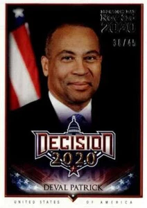 2020 Leaf Decision Silver #376 Deval Patrick 38/45 - Picture 1 of 2