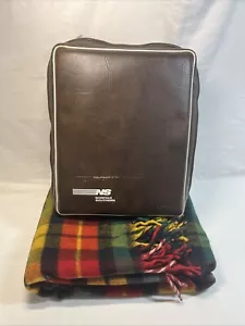 Vintage Norfolk Southern Railway Faribo Wool Blanket In Carrying Case - Picture 1 of 13