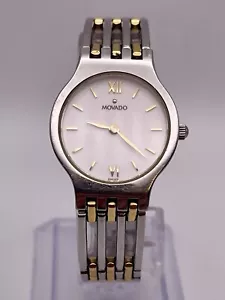 Movado Swiss Women’s Watch 6” WR Two Tone 84-25-811.4 New Battery - Picture 1 of 15