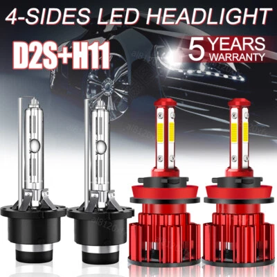 Combo de bombillas de faros HID para Infiniti FX35 2006-2011 2012 + Kit de luces antiniebla LED Foto 1 de 4