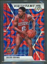 2019-20 Julius Erving Panini Mosaic Blue Reactive Hall Of Fame 