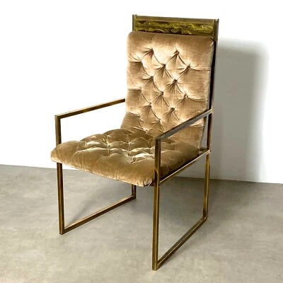 Sillón Bernhard Rohne Mastercraft vintage moderno de mediados de siglo grabado al ácido años 70 Foto 1 de 4