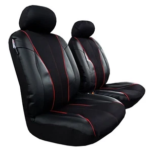 Per Mitsubishi Montero 2000-in poi Coprisedili Anteriori Auto Rete Similpelle Nero 2pz - Foto 1 di 11