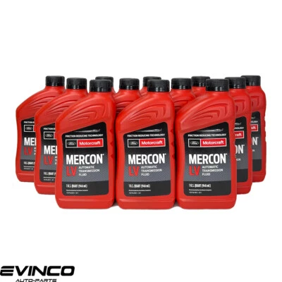Motorcraft Mercon LV Automatic Transmission Fluid 12 Quarts Pack Ford Original Foto 1 de 3