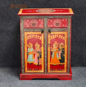 Solid Wood Bedside Cabinet Wooden 2 Drawer Hand Painted King Queen Furniture - Picture 1 of 7