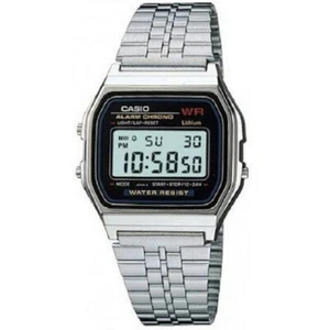 Casio A159WA-N1 Silver Retro Stainless Steel Digital Unisex Watch Made in Japan - Picture 1 of 7