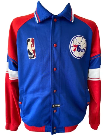 VTG RARE REEBOK NNA PHILADELPHIA 76ers SIXERS  JACKET MENS LARGE Cover