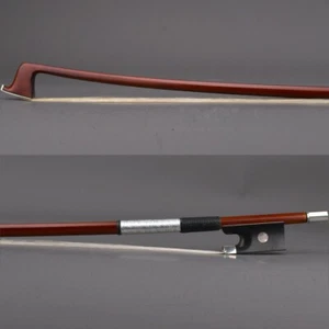 Master Pernambuco Octagonal Violin Bow 4/4 Ebony Big eye Frog Silver Parts Fast - Picture 1 of 12