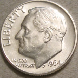 BETTER AS SHOWN - 1964 D ROOSEVELT DIME *** 90% SILVER *** 475 - Picture 1 of 6
