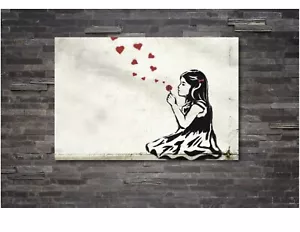 HE LOVES ME BANKSY - LONA ARTE DE PARED Impresión de Imagen - Imagen 1 de 4