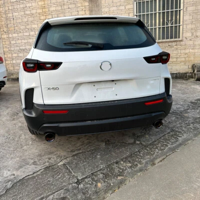 2x Black Stainless Steel Tail Exhaust Tips Muffler Pipe for Mazda CX-50 2023 on - Imagem 1 de 4