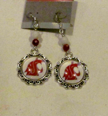 WSU Cougar Earrings Washington State University Pac 12 Cover