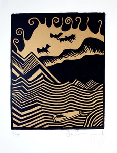 Stanley Donwood (b.1968) Screenprint 'Sub Prime' Gold Edition, 2024. 12/199. - Picture 1 of 4
