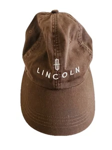 LINCOLN CAR EMBLEM ZHEAD PRO SNAP BACK ADJUSTABLE CAP BROWN COTTON HAT - Picture 1 of 8