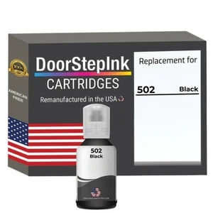 DoorStepInk Compatible Ink Bottle For Epson 502 Black-USA - Picture 1 of 6