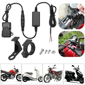 Motorcycle Motorbike Dual Port USB Socket Charger Power Adapter Waterproof 12V - Zdjęcie 1 z 12