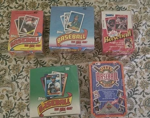 5 Full Closed Boxes Vintage Baseball Cards '89-'92 - Picture 1 of 9
