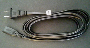 KENIC KE-04, E15 5176 (6 feet) Black - 125V-7A, 2-Prong, AC Power Cord - Picture 1 of 3
