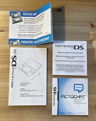 Folleto de instrucciones NINTENDO DS LITE + Manual de Pictochat Foto 1 de 2