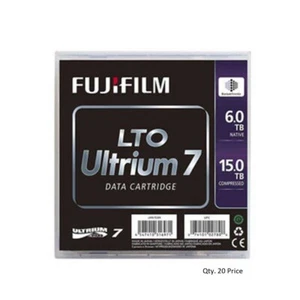 Fujifilm 16456574 LTO Ultrium 7 LTO-7 BackUp Tapes Brand New Sealed (20 Pack) - Picture 1 of 4