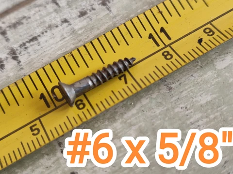30pcs #6 x 5/8"  SPECIAL OLD IRON SLOTTED  ANTIQUE WOOD SCREWS FOR DOOR HINGES Cover