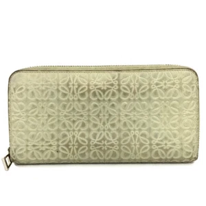 LOEWE Anagram Leather Zip Around Long Wallet Ivory/2BD1221 - Picture 1 of 8