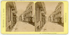 Stereo, France, Pyrnes, Cauterets, rue de la Raillre, circa 1870 Vintage ster